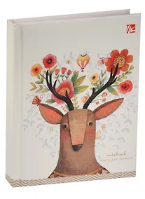 Купить Записная книжка А6 80л "Сказочный олень" 7БЦ, с поролоном, мат.лам., блестки, Listoff — Фото №1