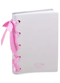 Купить Записная книжка А6+ 96л лин. "Le Petit" серебр.ПВХ-обл., мягк.переплет, декор.шнуровка, 2 ляссе, инд.уп. — Фото №1