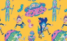 Купить Кардхолдер в форме книжки «Рик и Морти», желтый — Фото №1