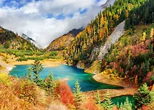 Купить Холст для рисования по номерам с красками, 20 цветов "Удивительная красота осенней поры" — Фото №1