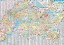 Купить Настенная карта Республики Татарстан. Карта автодорог и населённых пунктов. Достопримечательности (плакат 1.50 х 1.07 м, в 1 см 2.82 км) — Фото №1