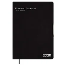 Купить Ежедневник дат. 2026г. А4 120л "Шеврет глосс" черный, кожзам, мягк. переплет, тисн. фольгой, офсет, закругл.углы, справ.мат-лы, 2 ляссе, инд.уп, Escalada — Фото №1