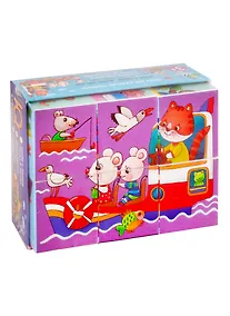 Купить Умные кубики  в поддончике. 6 штук. Мы плывем, плывем, плывем — Фото №1