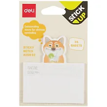 Купить Блок бумаги 76*84 самоклеящийся "Животные" 25л, ассорти, Deli — Фото №1