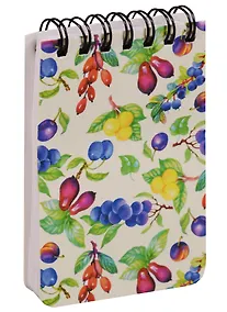 Купить Блокнот А7 80 листов клетка "Watercolor fruits" на спирали — Фото №1