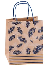 Купить Пакет А5 23*18*10 "Синие перья" нейтр., бум.мат — Фото №1