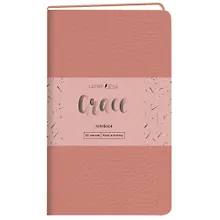 Купить Записная книжка А6- 80л кл. "Grace. Розовый перламутр", иск.кожа,интегр.обл., скругл.углы, ляссе — Фото №1