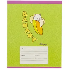 Купить Тетрадь в клетку Listoff, "Котики гурманы", 12 листов, в ассортименте — Фото №1