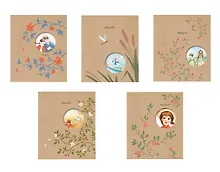 Купить Тетрадь 48л кл. "Летнее настроение" двойная обложка крафт-картон, вырубка, ассорти — Фото №1