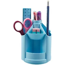 Купить Набор настольный "Mini Desk" вращающ.подставка, голубой, к/к, Erich Krause — Фото №1