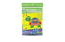 Купить Набор для творчества, HOBBY TIME, Набор №3. Картина из помпонов Черепаха — Фото №1