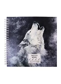 Купить Скетчбук 190*190 40л "Острый клык" белый офсет, 120г/м2, тв.обложка, евроспираль — Фото №1