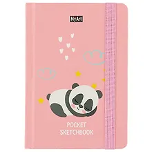 Купить Скетчбук А6 48л "Pocket Скетчбук. Панда" белый офсет, резинка, тв.обложка — Фото №1