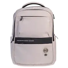 Купить Рюкзак "Light beige" 2 отделения, 43*31*14,5 см, полиэстер, 4 кармана USB-выход — Фото №1