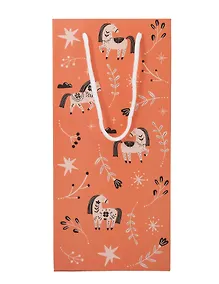 Купить Пакет бутылочный 32*15 "Lucky"красный, НГ, бум.мат.ламинат — Фото №1