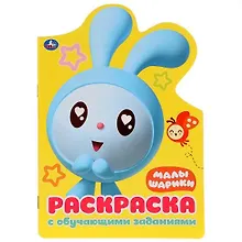 Купить Малышарики. Раскраска с обучающими заданиями — Фото №1