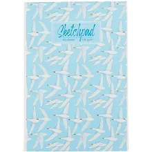 Купить Скетчбук А4 40л "Лебеди" белый офсет, 100г/м2, тверд. подложка, склейка — Фото №1