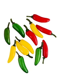 Купить Искусственный декор Перчики, 4,5см (микс) 12шт (ОРР) — Фото №1