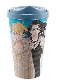 Купить Стакан с крышкой Токийские мстители. Бадзи и Тифую (пластик) (550 мл) — Фото №1