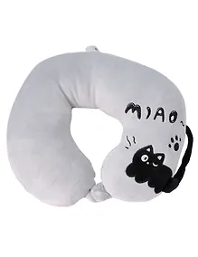 Купить Подголовник Черный кот (серый) (текстиль) (30х30) (14-0700-202505-T18) — Фото №1