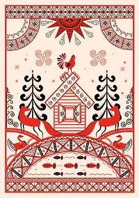 Купить Блокнот Жили-были. Мезенская роспись «Лиса» (формат А5, 144 стр., блинтовое тиснение, тонированный блок) — Фото №1