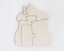 Купить Игрушка, Развивающая игрушка: Пазл-раскраска Хижина IG0109 — Фото №1