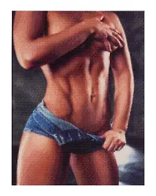 Купить Алмазная мозаика (классическая), с подрамником, с полным заполнением "Тело девушки", 30 х 40 см — Фото №1