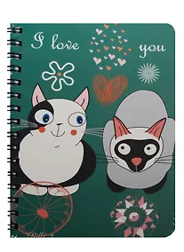 Купить Записная книжка А6 80л кл. "Кошки. Love you" спираль, Kairui — Фото №1