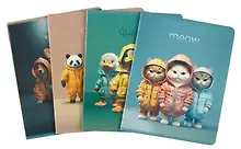 Купить Тетрадь в клетку Be positive, "Животные в комбинезонах", 48 листов, в ассортименте — Фото №1