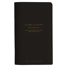 Купить Блокнот 130*210 48л лин. "Flora", черный, карт.обл., скрепка, микротекстурирование, ламинация, тиснение золотой фольгой — Фото №1