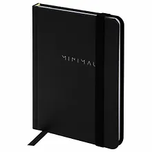 Купить Записная книжка А6 96л кл. "Minimal" тв.обложка, резинка — Фото №1