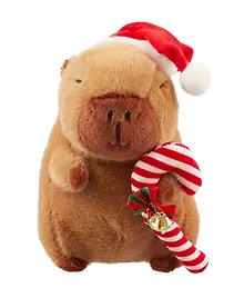 Купить Мягкая игрушка Капибара в новогоднем колпачке (23см) (12-Shendang-CR04) — Фото №1