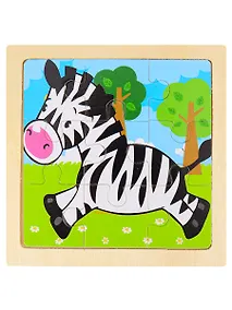 Купить Деревянная пазл-рамка (12x12) "ЗЕБРА" (9 элементов) (арт. G54) — Фото №1
