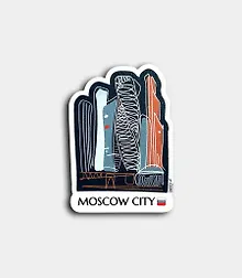 Купить Магнит Москва Сити (Москва) (5х5) (MAG00-MSK0028-F-EN) — Фото №1