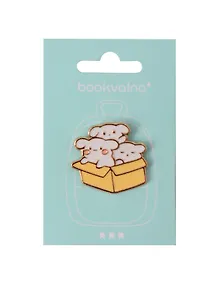 Купить Значок Kawaii Кролики в коробке (металл) 12-5769-A13 — Фото №1