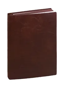 Купить Ежедневник недат. А5 120л Линкольн коричневый, кожзам, мягкий переплет, офсет, ляссе — Фото №1