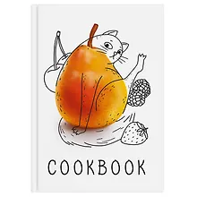 Купить Книга для записи кул.рецептов А5 96л "СЛАДКИЙ КОТИК" 7БЦ, мат.ламинация, тиснение фольгой — Фото №1