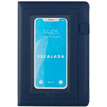 Купить Ежедневник недат. А5 160л "Виннер" синий, кожзам, тв.переплет, обл.поролон, карман для телефона, тонир.блок, ляссе — Фото №1