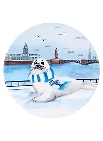 Купить Подставка под кружку СПб Нерпа (керамика) (11 см) (ПВХ бокс) (12-07671-Nerpa) — Фото №1