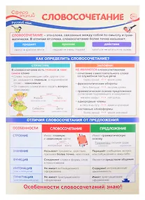 Купить Плакат А3 "Словосочетание". Для занятий по русскому языку с учащимися 3-х классов общеобразовательных организаций — Фото №1