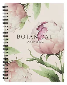 Купить Тетрадь 80л кл. "Peony", пудровый, карт.обл., микротекстурирование, ламинация, спираль — Фото №1