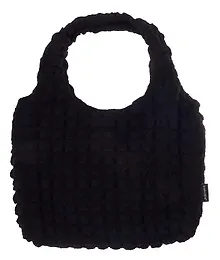 Купить Сумка-шоппер стеганая (черная) (текстиль) (35х25) (12-12721-202411-B14) Bookvalno — Фото №1