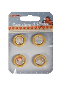 Купить Набор деревянных пуговичек Однажды Зимой (SCB3409120) (4шт.) (упаковка) — Фото №1