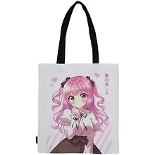 Купить Сумка-шоппер Аниме Девушка с бантиком ,Сёдзё, цветная 40см.*32см. — Фото №1
