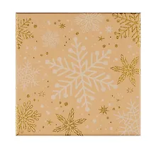 Купить Коробка подарочная "Craft snowflaces" 15,5*15,5*6,5см, Новый год, картон — Фото №1