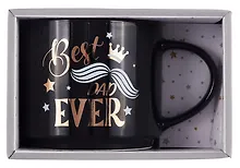 Купить Кружка в подарочной упаковке Best Dad ever (черная) (коробка) (керамика) (12-topsun-202409-03) — Фото №1