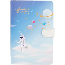 Купить Блокнот с магнитной застежкой Космонавт A leisurely astronaut (золото) — Фото №1