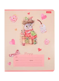 Купить Тетрадь в линейку Hatber, "Совушки-милашки", 12 листов, в ассортименте — Фото №1