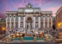 Купить Холст с красками по номерам 30х40см (в коробке) ТМ Рыжий кот Фонтан Треви вечером Х-1770 — Фото №1