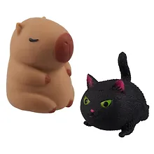 Купить Набор Антистресс мяшка Кот черный+Антистресс мяшка Капибара (упаковка) (15-2255-8788) — Фото №1